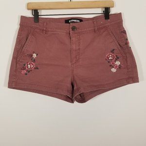 Express Embroidered Floral Shorts Size 8